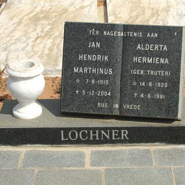 LOCHNER Jan Hendrik Marthinus 1919-2004 &amp; Alderta Hermiena TRUTER 1920-1991