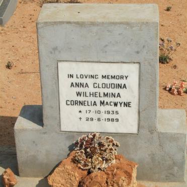 MACWYNE Anna Gloudina Wilhelmina Cornelia 1935-1989