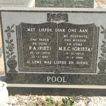 POOL P.A. 1900-1987 &amp; M.E.C. 1904-1984