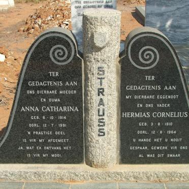 STRAUSS Hermias Cornelius 1910-1964 &amp; Anna Catharina 1914-1991