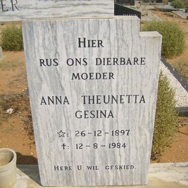 SCHREUDER Anna Theunetta Gesina 1897-1984