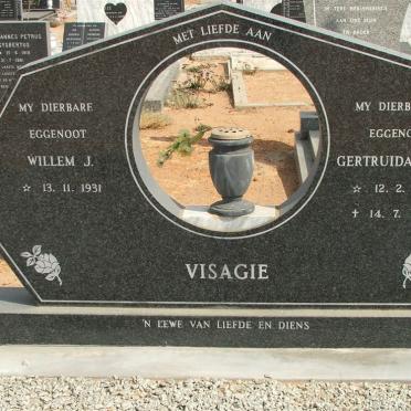 VISAGIE Willem J. 1931-  &amp; Getruida 1935-1986