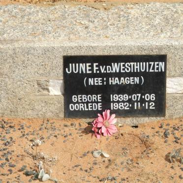 WESTHUIZEN June F., v.d. nee HAAGEN 1939-1982