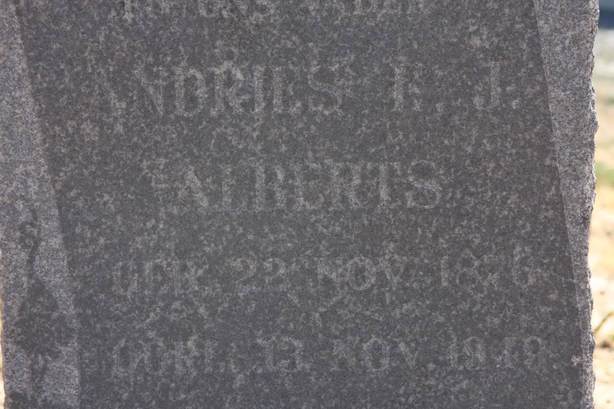 ALBERTS Andries ?. J. 18??-1919