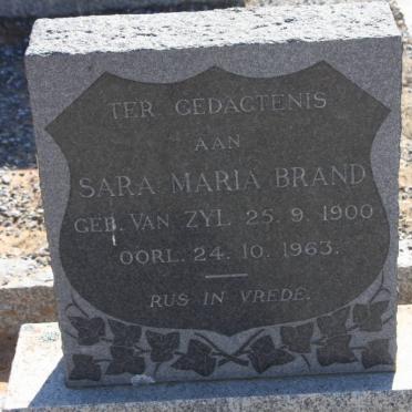 BRAND Sara Maria nee VAN ZYL 1900-1963