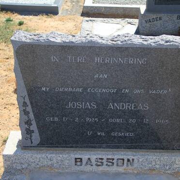 BASSON Josias Andreas 1925-1965