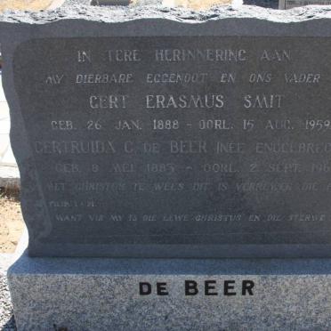 BEER Gert Erasmus Smit, de 1888-1959 &amp; Gertruida C. ENGELBRECHT 1883-1963