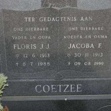 COETZEE Floris J.J. 1913-1988 &amp; Jacoba F. 1913-1999