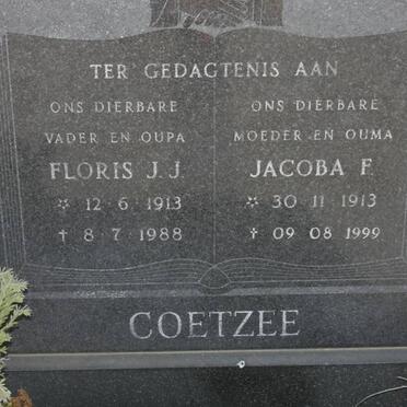 COETZEE Floris J.J. 1913-1988 &amp; Jacoba F. 1913-1999