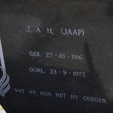 COETZEE J.A.H. 1916-1977 &amp; C.A.J.E. 1923-2006 