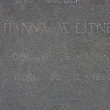 EITNER Johanna M. 1864-1960 