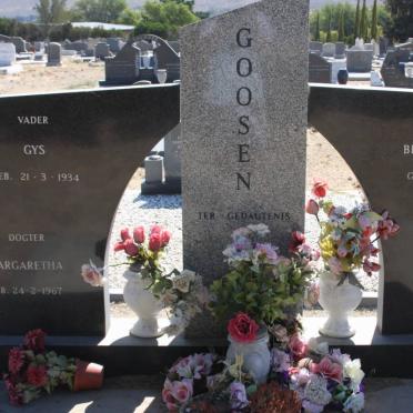 GOOSEN Gys 1934- &amp; Bettie BOSMAN 1937- :: GOOSEN Margaretha 1967- :: GOOSEN Gysie 1964-1991