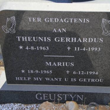 GEUSTYN Theunis Gerhardus 1963-1993 :: GEUSTYN Marius 1965-1994