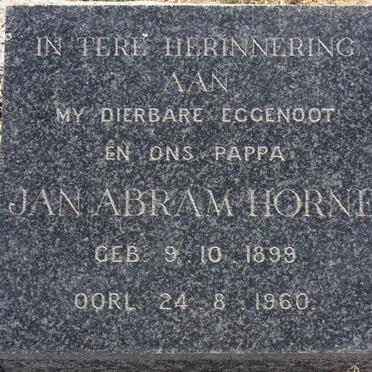 HORNE Jan Abram 1899-1960