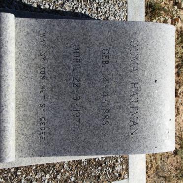 HARTMAN Ouma 1888-1974