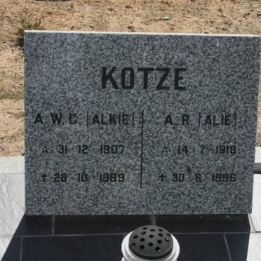 KOTZE A.W.C. 1907-1989 &amp; A.R. 1918-1996