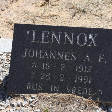 LENNOX Johannes A.E. 1912-1991