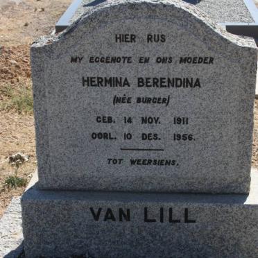 LILL Hermina Berendina, van nee BURGER 1911-1956