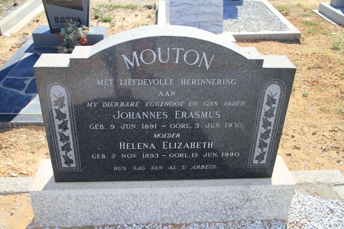 MOUTON Johannes Erasmus 1891-1970 &amp; Helena Elizabeth 1893-1990