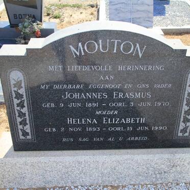 MOUTON Johannes Erasmus 1891-1970 &amp; Helena Elizabeth 1893-1990