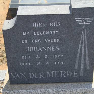 MERWE Johannes, van der 1922-1971