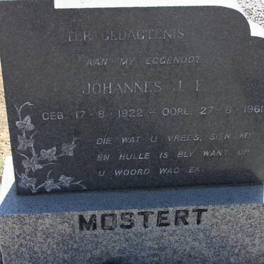 MOSTERT Johannes J.P. 1922-1961