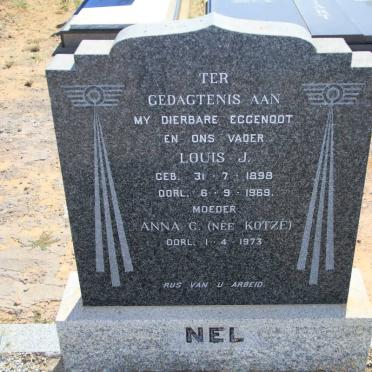 NEL Louis J. 1898-1969 &amp; Anna C. KOTZE -1973