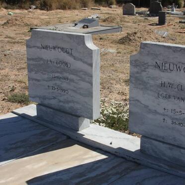 NIEUWOUDT J.A. 1919-1990 &amp; H.W. VAN ZYL 1921-1992