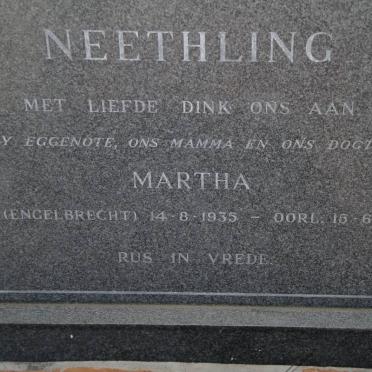 NEETHLING Martha nee ENGELBRECHT 1935-1968