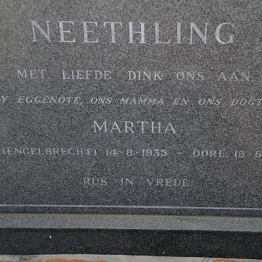 NEETHLING Martha nee ENGELBRECHT 1935-1968