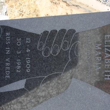 OBERHOLSTER Elizabeth Maria nee VAN RHYN 1909-1982