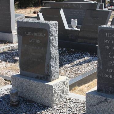 PAXTON Carel 1892-1963 &amp; Alida Regina VAN ZYL 1900-1979