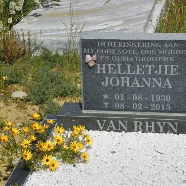 RHYN Helletjie Johanna, van 1930-2013