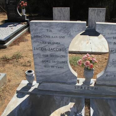 SPREETH Jacob Jacobus 1912-1983 &amp; Maria Johanna 1900-1982
