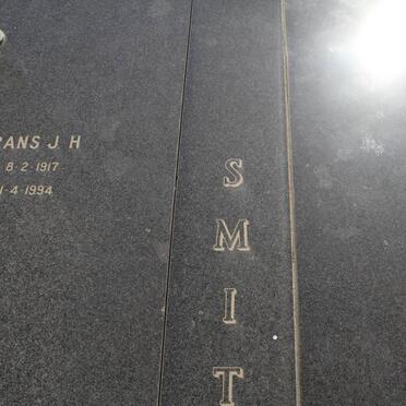 SMIT Frans J.H. 1917-1994 &amp; Sara D. 1924-1996