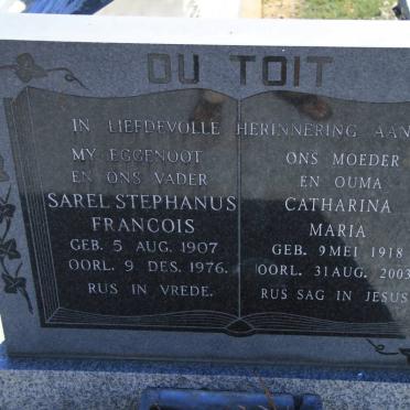 TOIT Sarel Stephanus Francois, du 1907-1976 &amp; Catharina Maria 1918-2003