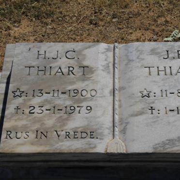 THIART J.P 1898-1981 &amp; H.J.C. 1900-1979 