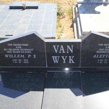 WYK Willem P.J., van 1916-2002 &amp; Aletta M. 1922-2004