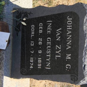ZYL Johanna M.G., van nee GEUSTYN 1891-1974