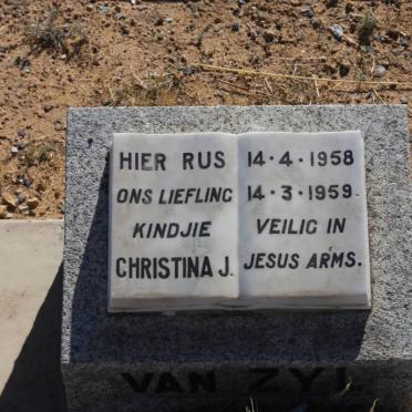 ZYL Christina J., van 1958-1959