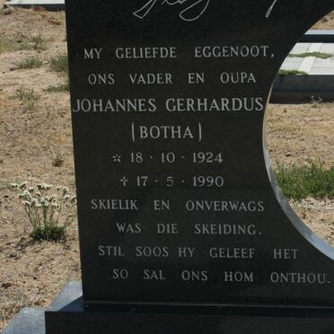 ZANDBERG Johannes Gerhardus 1924-1990