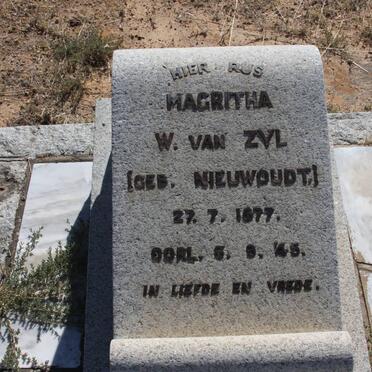 ZYL Magritha W., van nee NIEUWOUDT 1877-1945