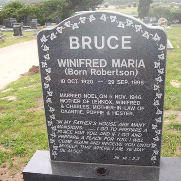 BRUCE Winifred Maria nee ROBERTSON 1920-1998