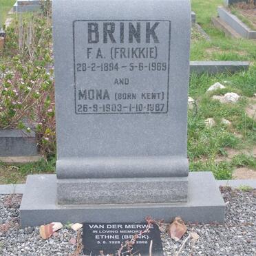 BRINK :: KENT :: VAN DER MERWE