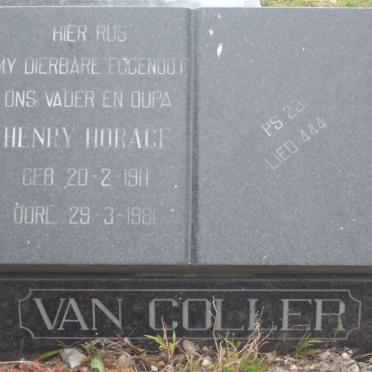 COLLER Horace Henry, van  1911-1981