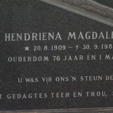 CLOETE Hendriena Magdalena 1909-1985