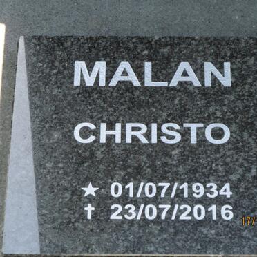 MALAN Christo 1934-2016