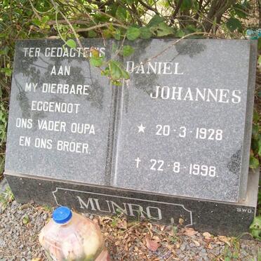 MUNRO Daniel Johannes 1928-1998