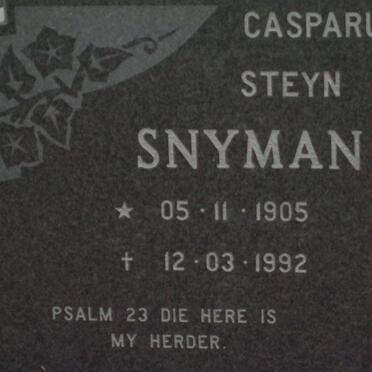 SNYMAN Casparus Steyn 1905-1992