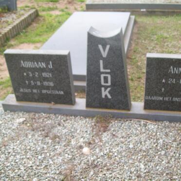 VLOK Adriaan J. 1921-1996 &amp; Anna J. 1921-